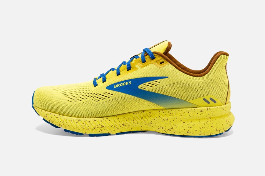 Brooks Running Shoes Womens Yellow/Blue - Launch 8 Road - 0876-PDBYT